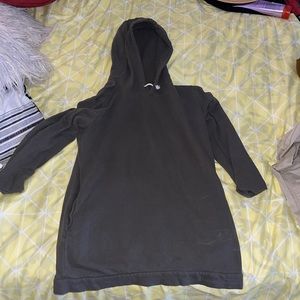 Long olive green sweater